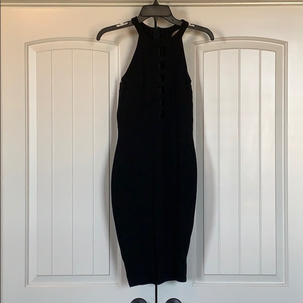Black mini dress